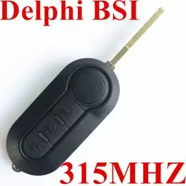 Flip Remote Key Fob 2 Button 433MHz Marelli BSI for Fiat 500L Panda Ducato Bravo 