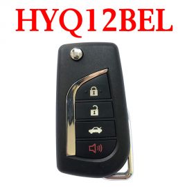 3+1 Buttons 315 MHz Flip Remote Key for Toyota Camry Corolla 2014-2017 with H Chip - HYQ12BEL