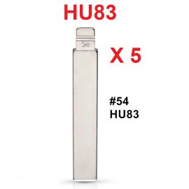HU83 #54 Metal Blank Uncut Flip KD/VVDI Remote Key Blade for Peugeot 301/307/308/408 Citroen C3/C4L/C5