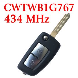 (434MHz)  CWTWB1G767 2 Buttons  Flip Remote Key for Nissan X-TRAIL JUKE QASHQAI