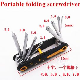 Professional hardware tools 8 in 1 Portable folding screwdriver