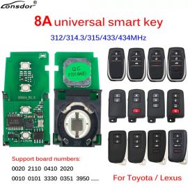 Lonsdor 8A Universal Smart Key with Key Shell for Toyota Lexus