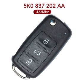 3 Buttons 434 MHz Flip Remote Key for VW - 5K0 837 202AA
