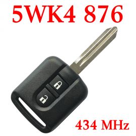 (434MHz) 5WK4 876 / 5WK4 818  2 Buttons  Remote Heady Key for Nissan Micra Qashqai Cabster