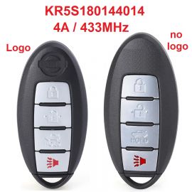 (434MHz) KR5S180144014 (4A Chip) 3+1 Buttons Smart Proximity Key for Nissan Altima Maxima 2016-2018 -  (Without Logo)