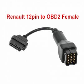 12PIN  to OBD2 Female Cable for Renault Can Clip