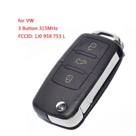3 Buttons 315 MHz Flip Remote Key for VW - 1J0 959 753L