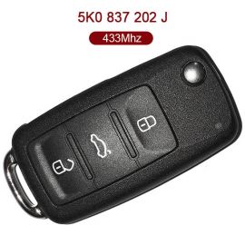 3 Buttons 434 MHz Flip Remote Key for VW - 5K0 837 202J