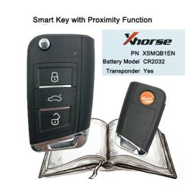 Xhorse VW MQB Smart Proximity Remote Key XSMQB1EN 3 Buttons for VVDI2 VVDI Key Tool