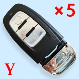 3 Buttons Flip Key Shell for Audi - 5 pcs